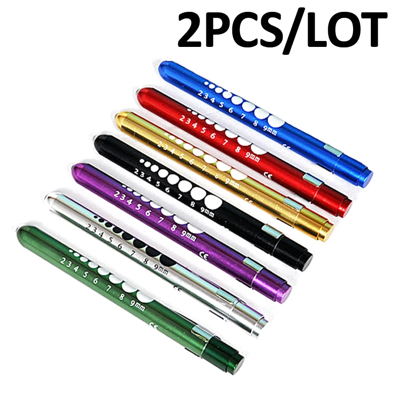 

2 шт., алюминиевые Карманные Медицинские ффонарь Рики-отоскопы