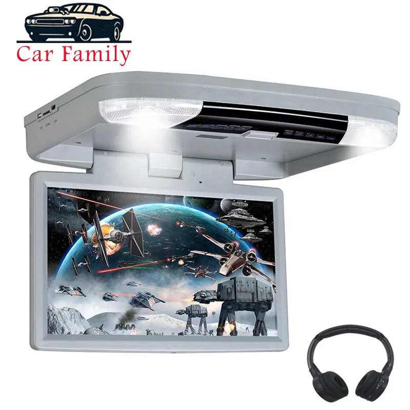 DVD плеер 15 6 дюймов FHD 1080P Автомобильный Монитор крыша с HDMI портом/USB/SD встроенный
