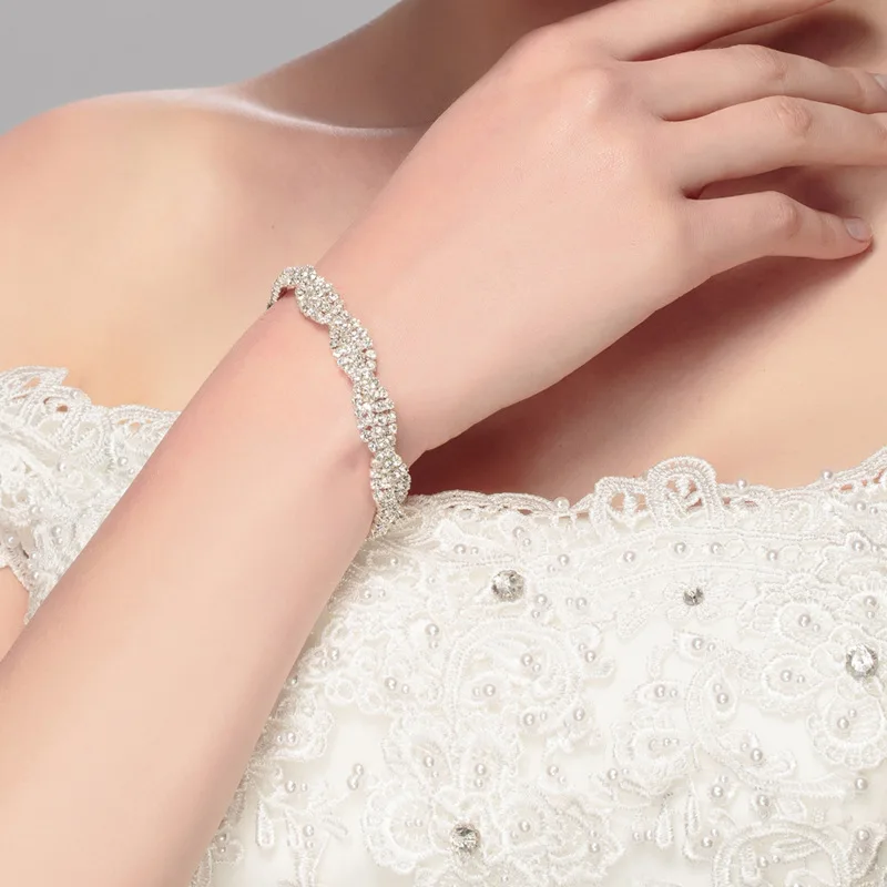 

FUN-BEAUTY European and American Fashion Jewelry Jewelry Wedding New Style Inlaid Zircon Bracelet Crystal Bracelet