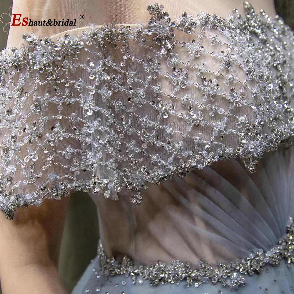 Роскошные вечерние платья для женщин Длинные ручной работы с открытыми плечами и