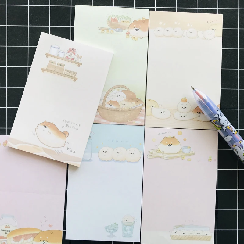 

30 pages Kawaii Dogs Cute Fat Shiba Inu Memo Pads Planner Notepad School Office Supply Student Stationery