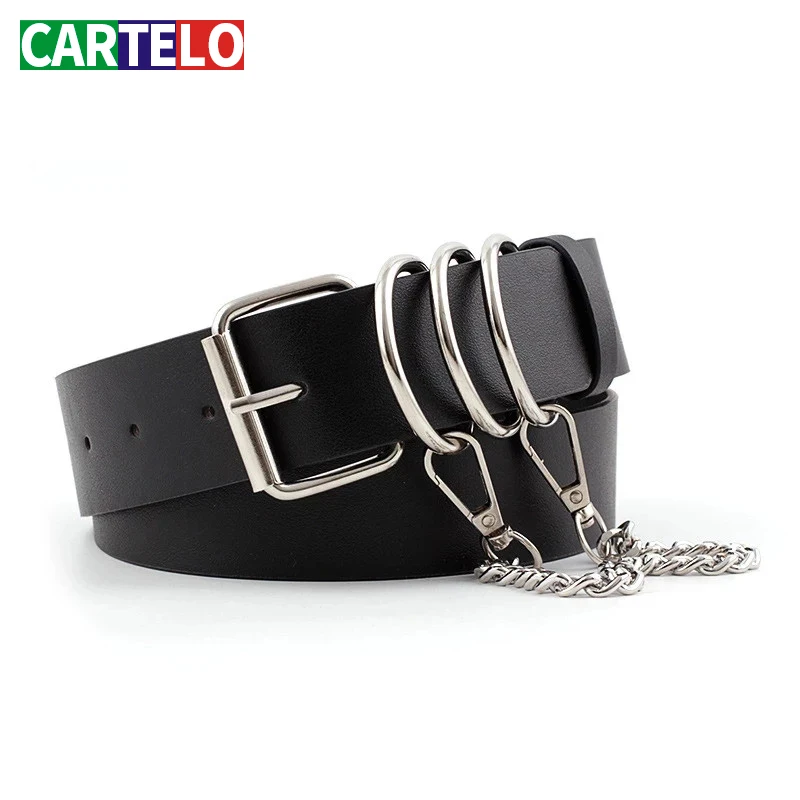 Ремень CARTELO с пряжкой в стиле панк модный Индивидуальный декоративный пояс для