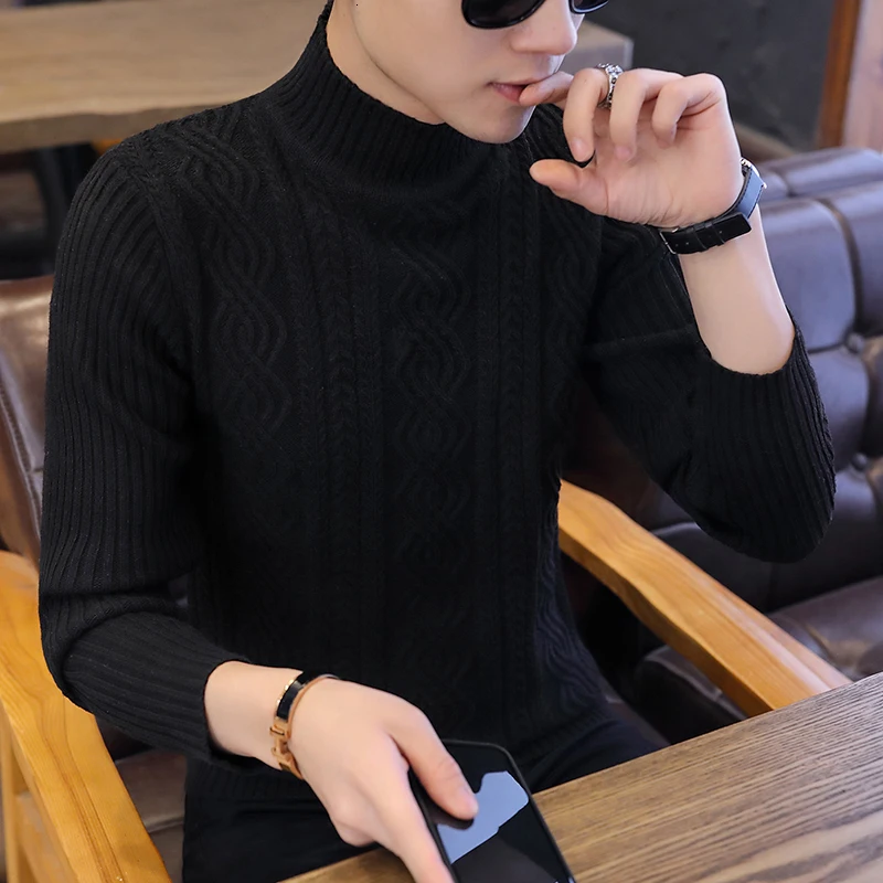 Повседневный мужской свитер теплый 4 цвета 2XL-M Осень-зима Новый брендовая модная