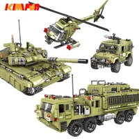 250pcs military tank model building blocks mortar army soldier weapon bricks children toys simulated war machine