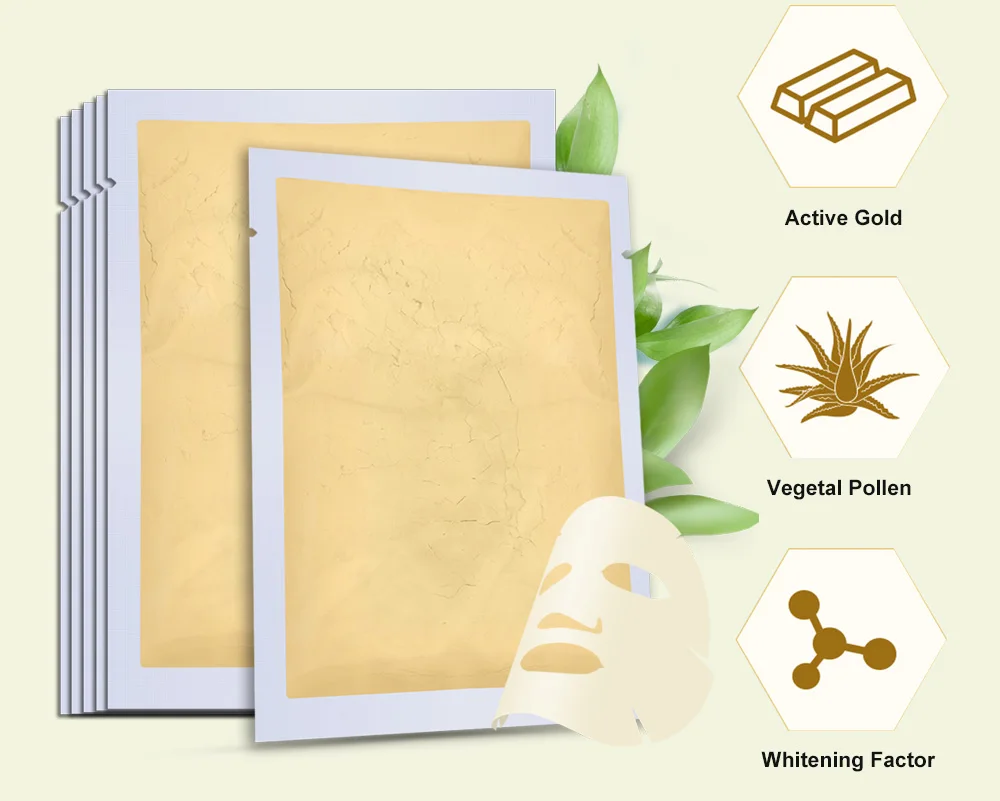 20 г Золотая маска-пудра для лица помогает уменьшить появление тонких линий и