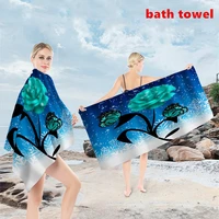 bathroom towels 3d printing quick dry muti functional beach towel swim camping yoga blanket mats cushion