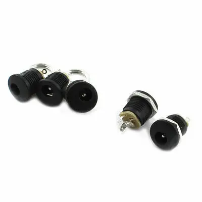 

5 Pcs 5.5mm x 2.1mm Female 3Pin Panel Mount DC Power Supply Jack