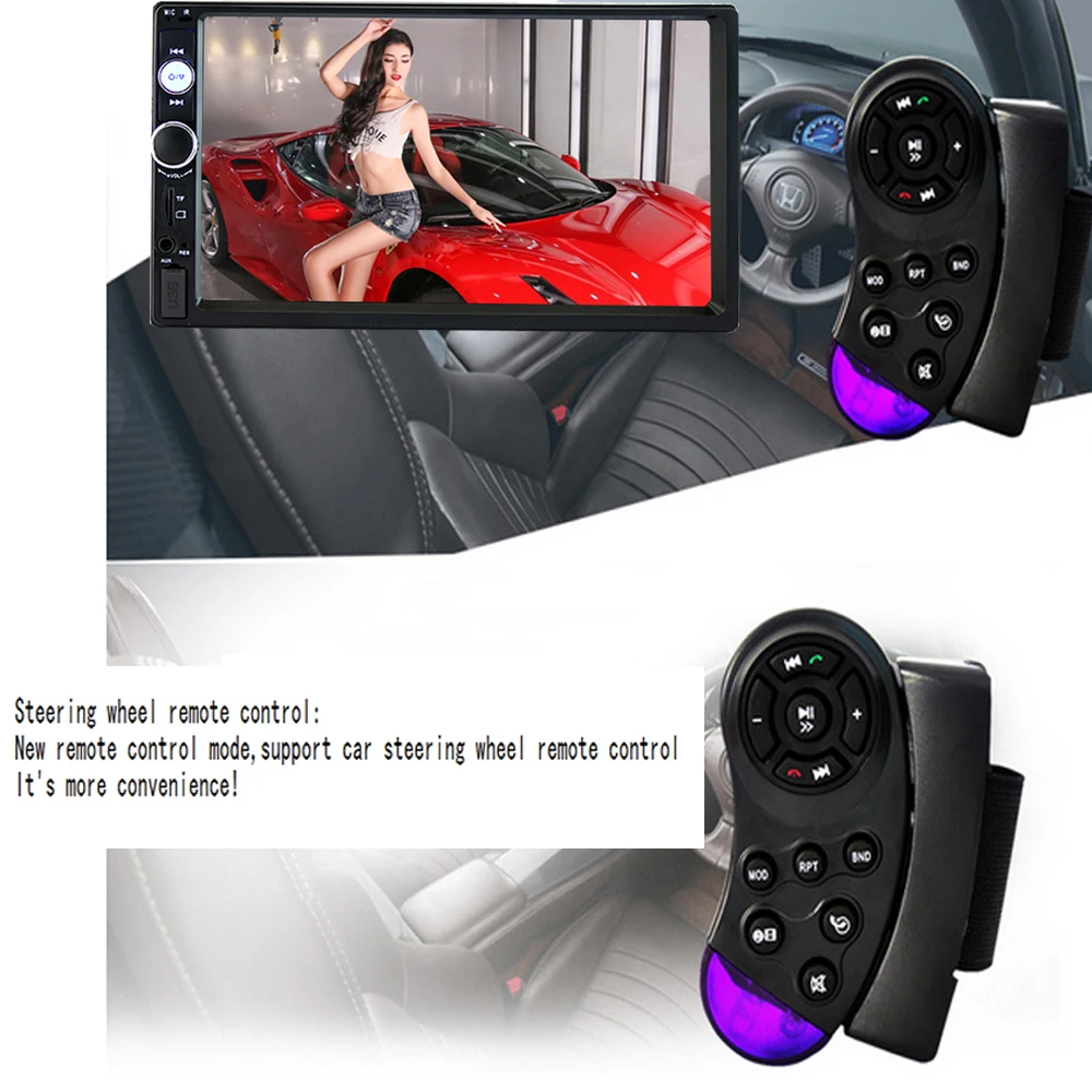 Автомагнитола 7010B mp5-плеер с 7 "сенсорным экраном Bluetooth камерой заднего вида и