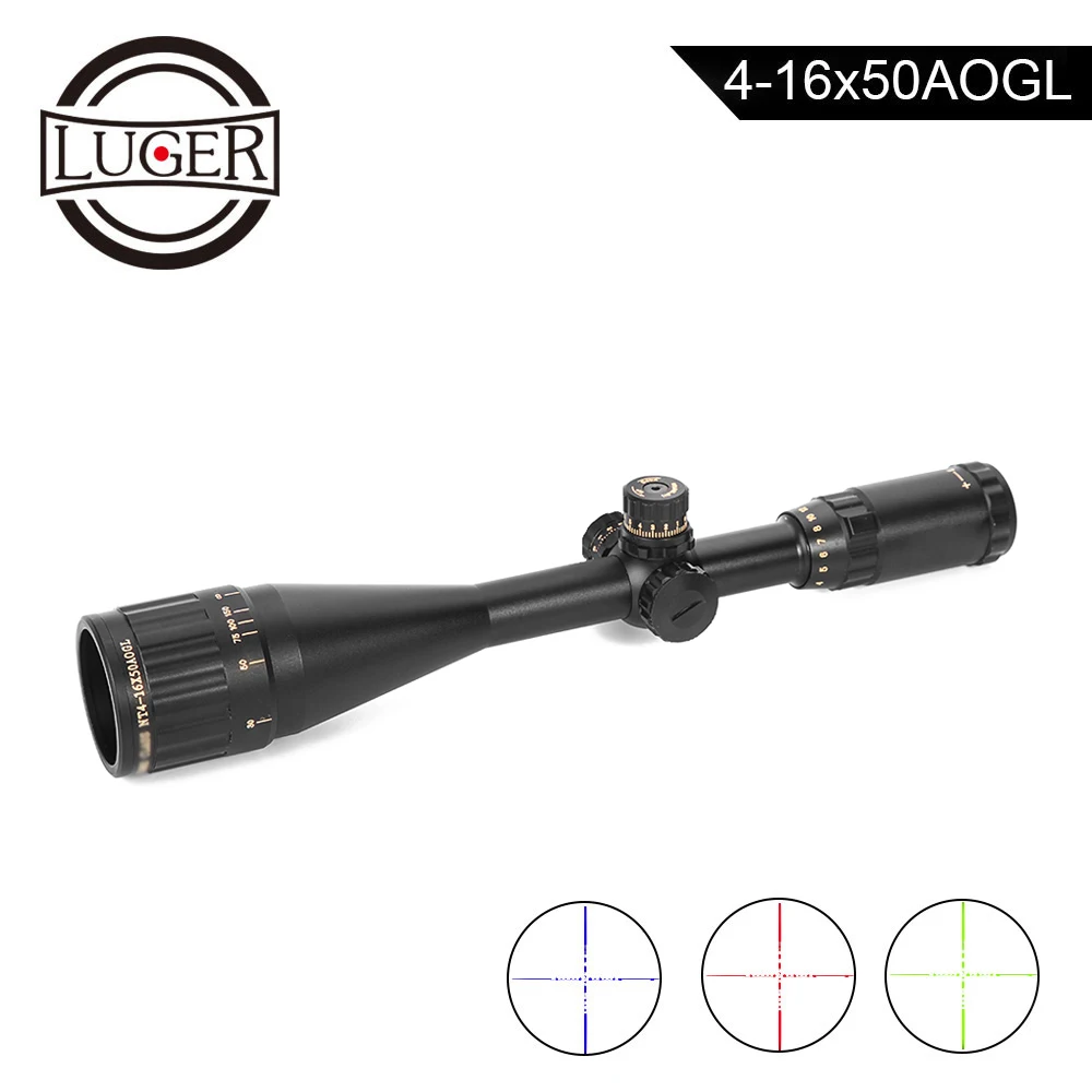 LUGER NT 4 16X50 AOGL охотничий прицел со стеклянной сеткой RGB подсветкой Прицел Воздушный