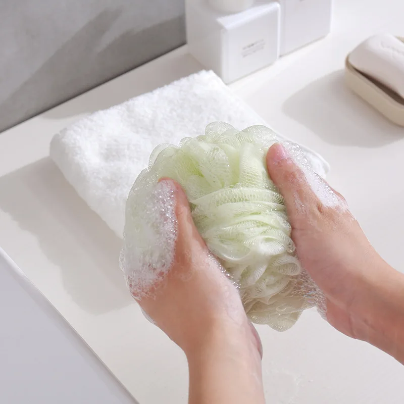 Скруббер для ванны шар цветок крутой тела Чистящая сетка душа моющая Губка