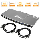 TESmart HDMI 4K Ultra HD 4x1 HDMI KVM переключатель 3840x2160 @ 60 Гц 4:4:4 с 2 шт. 5 футов KVM кабелей поддерживает USB 2,0 устройство управления