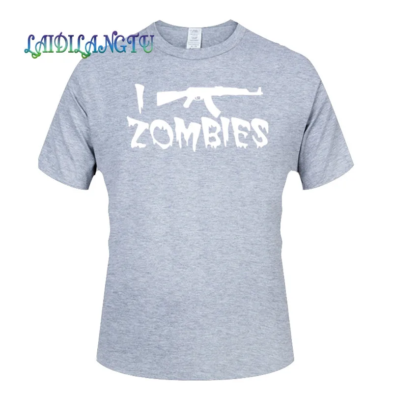 Горячая Распродажа 2019 Новая модная мужская футболка с коротким рукавом I SHOOT ZOMBIES