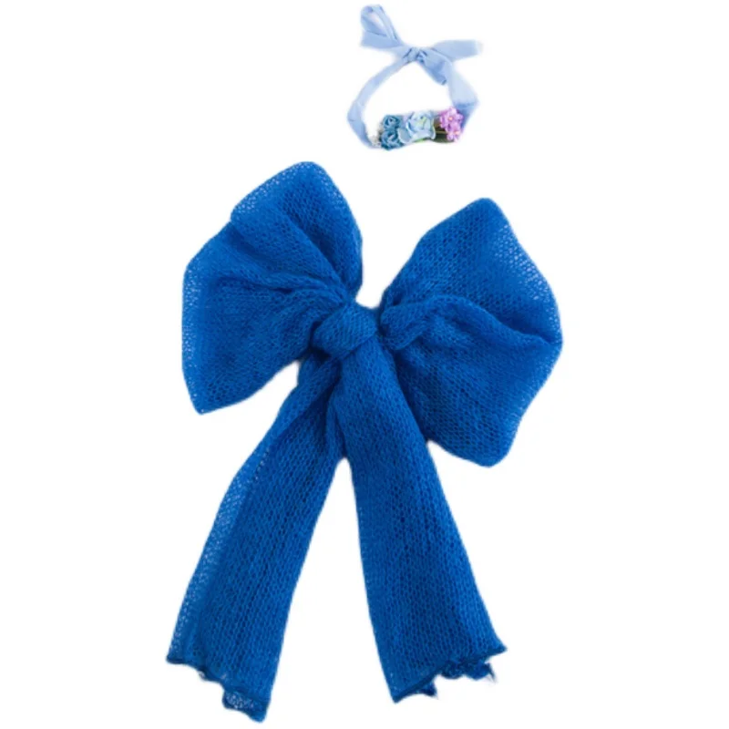 

Newborn Photography Clothing Baby Headband+Bow Wrap 2Pcs/set Newborn Photography Props Accessories Studio Baby Photo Props