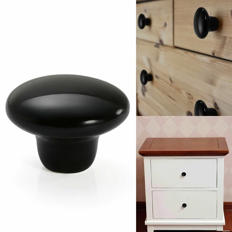 Round Ceramic Door Knobs Kitchen Cabinet Cupboard Closet Drawer Furniture Pull Handle Accessories | Мебель
