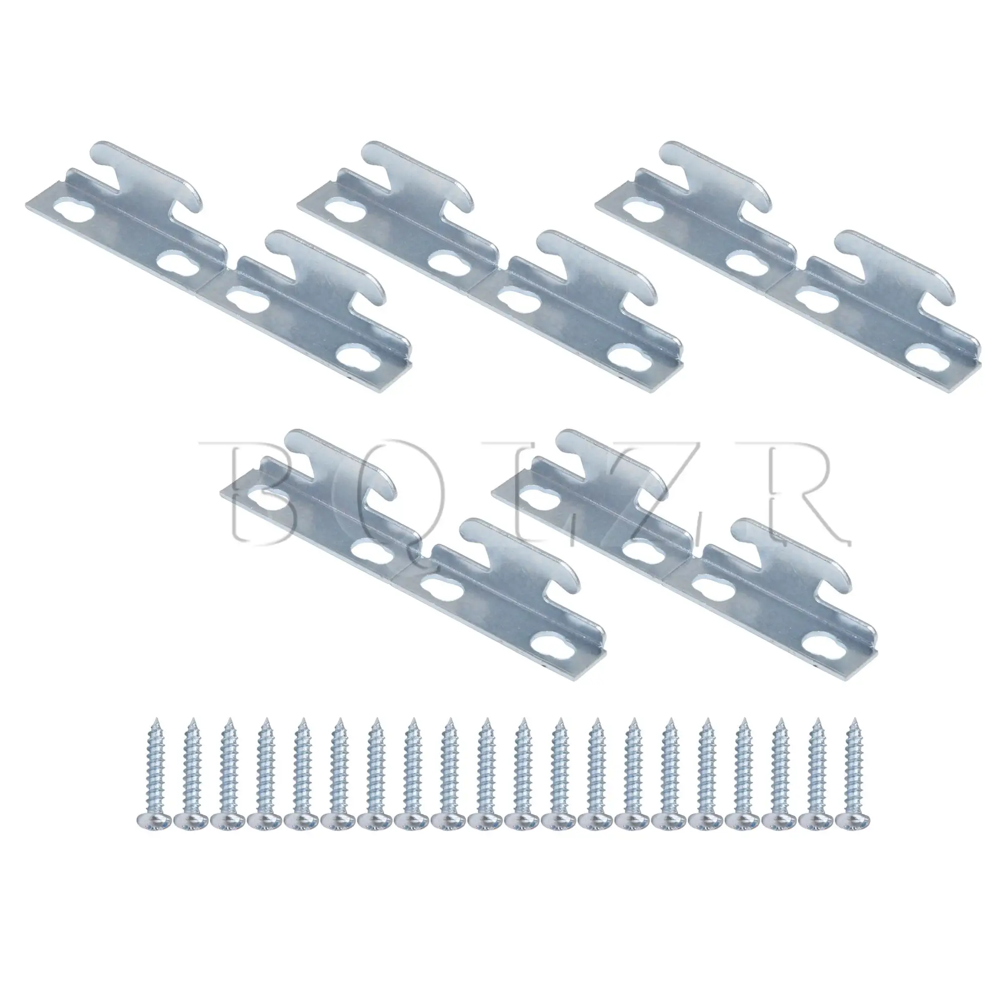 

BQLZR 5 Pcs Bracket Hook Adjustable for Bedroom Hanging Curtain Rod with Screw