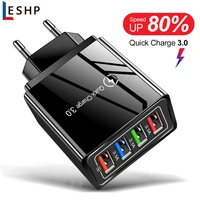 euus plug usb charger quick charge 3 0 for phone adapter for iphone 13 for huawei mate 30 tablet portable wall mobile charger