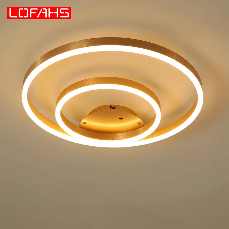 LOFAHS современный светодиодный минималистичный люстра матовый золотой