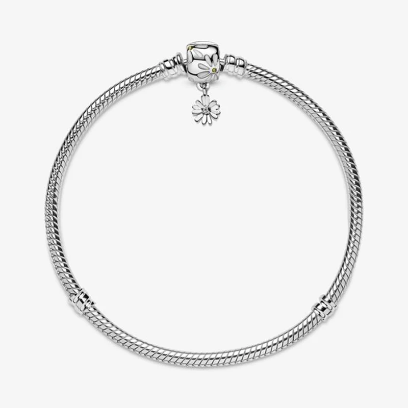

New Original 925 Sterling Silver Bracelet Signature Crown Butterfly Daisy Leaf Series Snake Chain Female Fashion Accessories