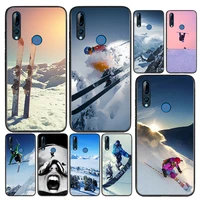 silicone cover skiing snow snowboard skis for huawei honor 9 9x 9n 8s 8c 8x 8a v9 8 7s 7a 7c pro lite prime play 3e phone case