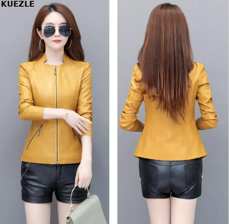 

coats Plus Size M-4XL Leather Jacket Women Leather Coat 2020 Fashion Vrouwen Leather Jacket Short Motorcycle Coat Female Jacket