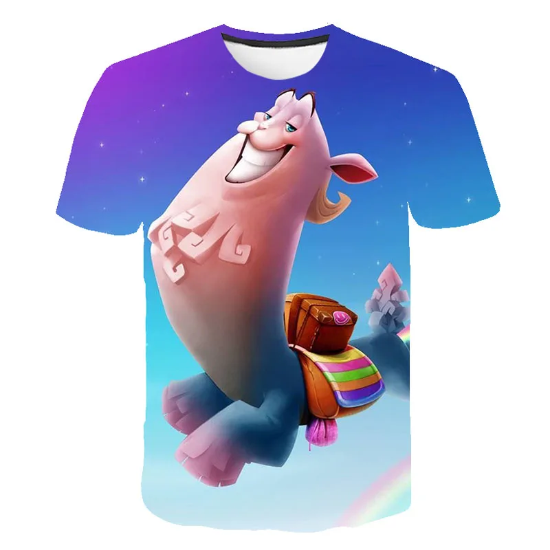 Новая летняя модная футболка детская Футболка Harajuku с рисунком Милая для