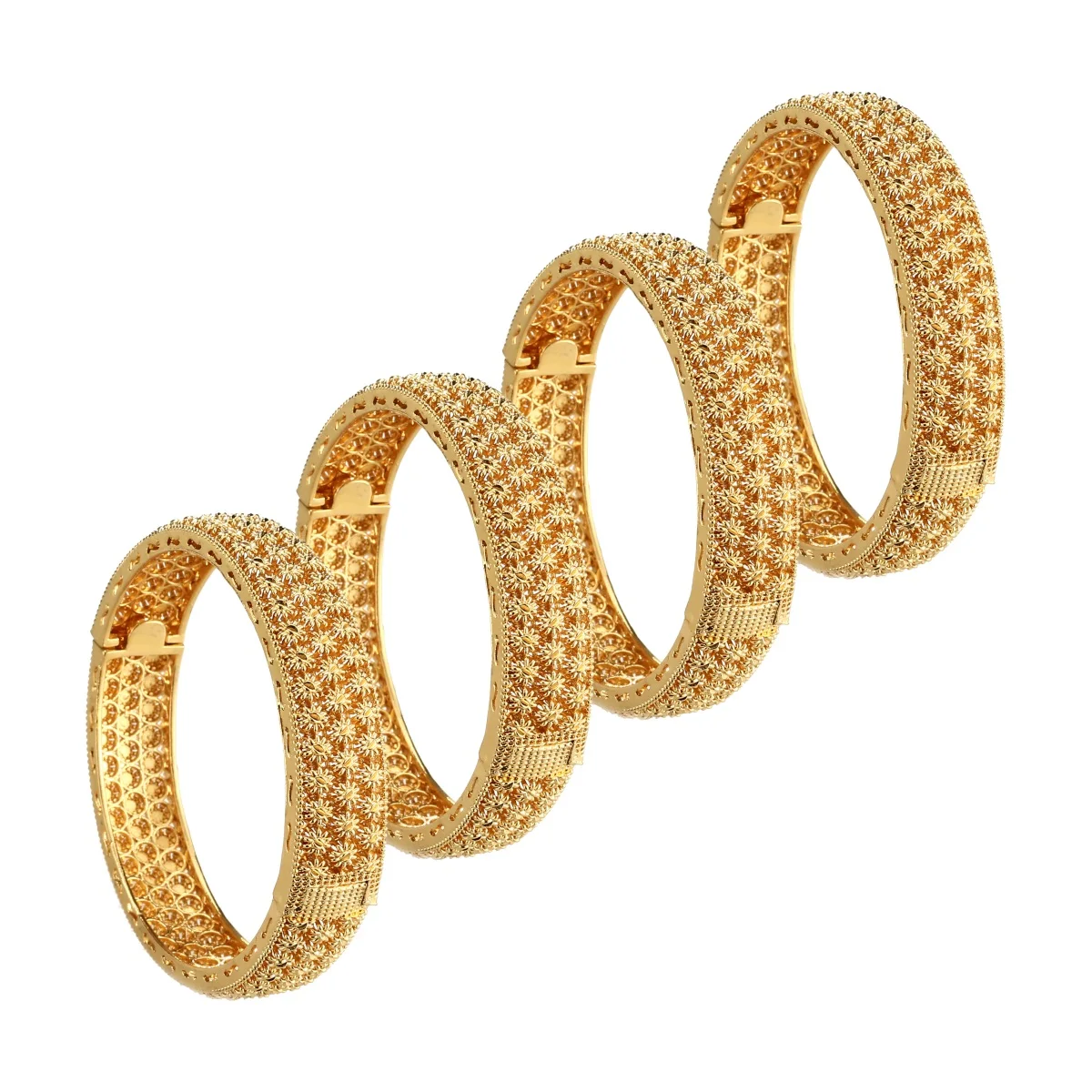 

Width 15MM Openable 4Pcs Dubai Gold Chrysanthemums Bangles Ethiopian Cuff Bracelet For Women Men Girls Female Wedding Jewelry