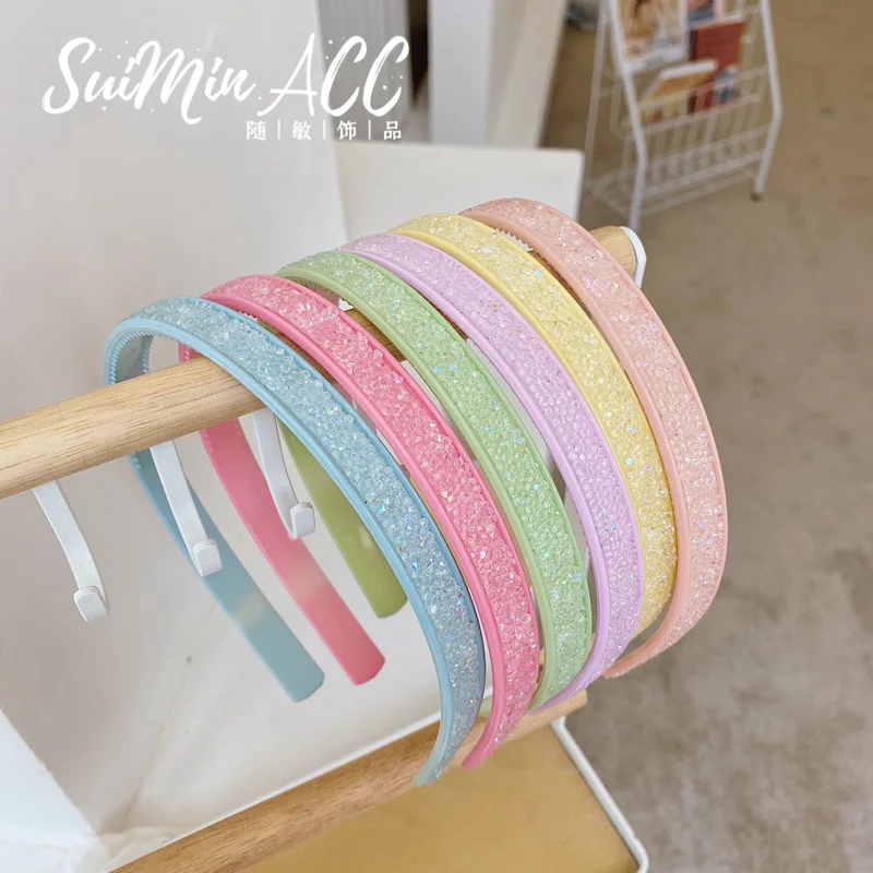 Обручи для волос ярких цветов с кристаллами из смолы женщин аксессуары обручи