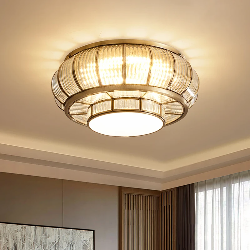 Современная хрустальная круглая Золотая люстра FKL светодиодный светильник для