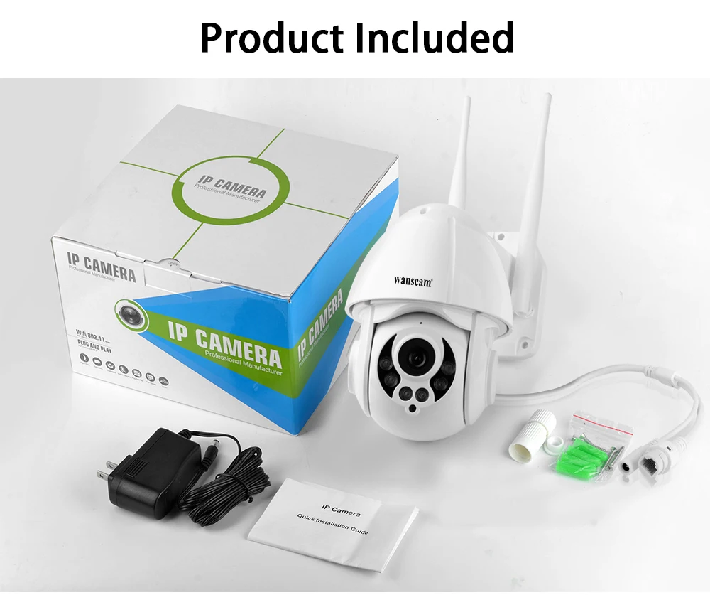 Wanscam 1080P WiFi IP камера обнаружения движения Автоматическое отслеживание PTZ 4X зум 2-way аудио P2P CCTV безопасности открытый купол Cam SD слот для карты