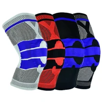 basketball fitness running spring support knee pad sports fitness silicone spring knee pad badminton silicone knee cap