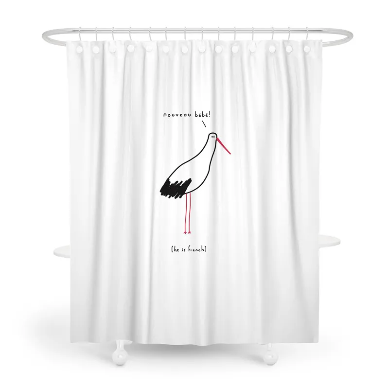 Зебра медведь мультяшная душевая занавеска для ванной полиэстер Ткань