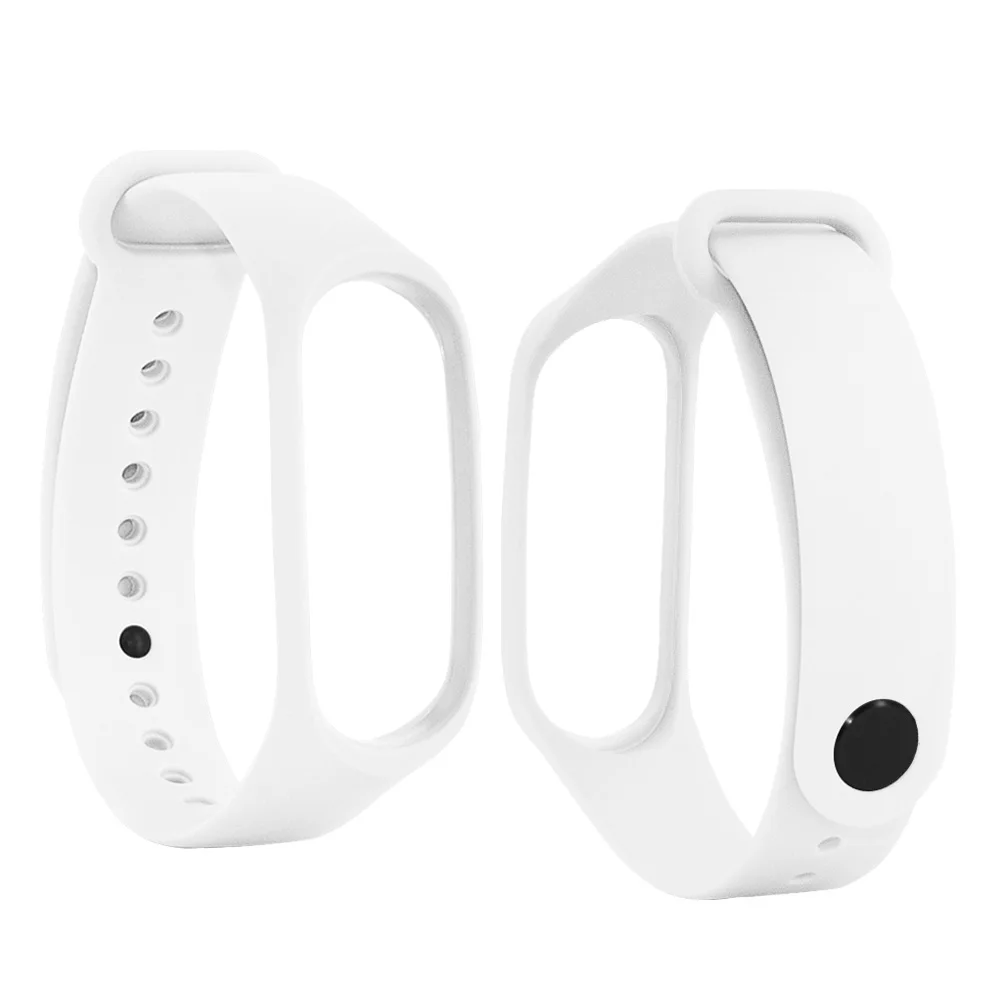 Для mi band 4 Браслет Силиконовый сменный ремешок для Xiaomi mi Band 3 4 Ремни Аксессуары для mi 3 ремень - Цвет: Белый