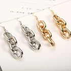 Женские серьги-кисточки на цепочке, корейские модные висячие серьги, 2021 длинные серьги на цепочке в стиле панк, геометрические серьги-подвески, ювелирные изделия в подарок