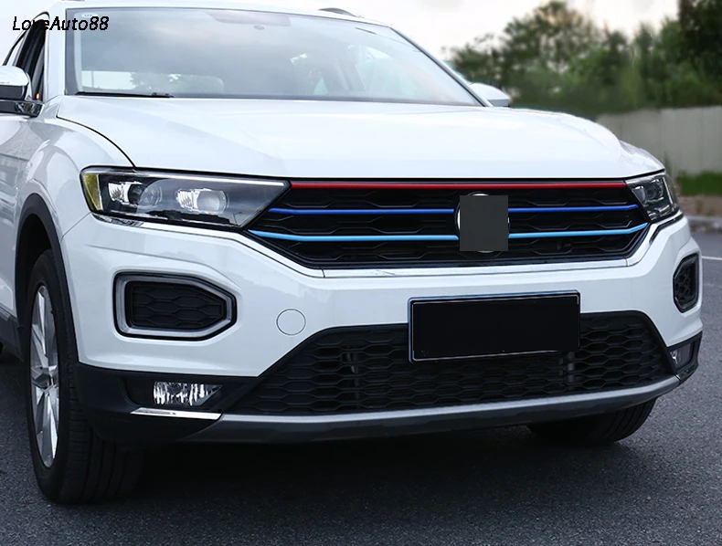 Автомобильная передняя решетка средняя сетка наклейка для Volkswagen VW T-roc T roc автомобильные аксессуары