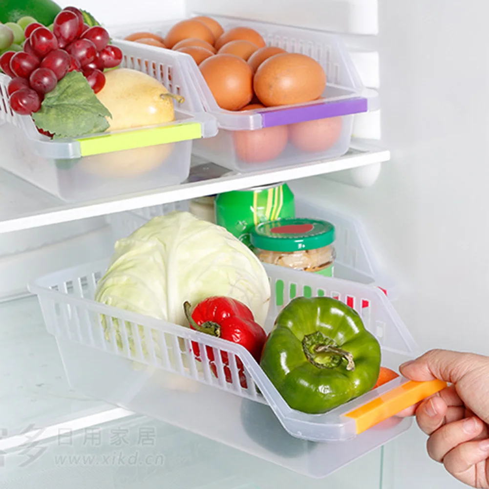 

Fridge Storage Beverage Box Kitchen Refrigerator Space Saver Organizer HollowDrinking Plastic Storage Boxes J99Store