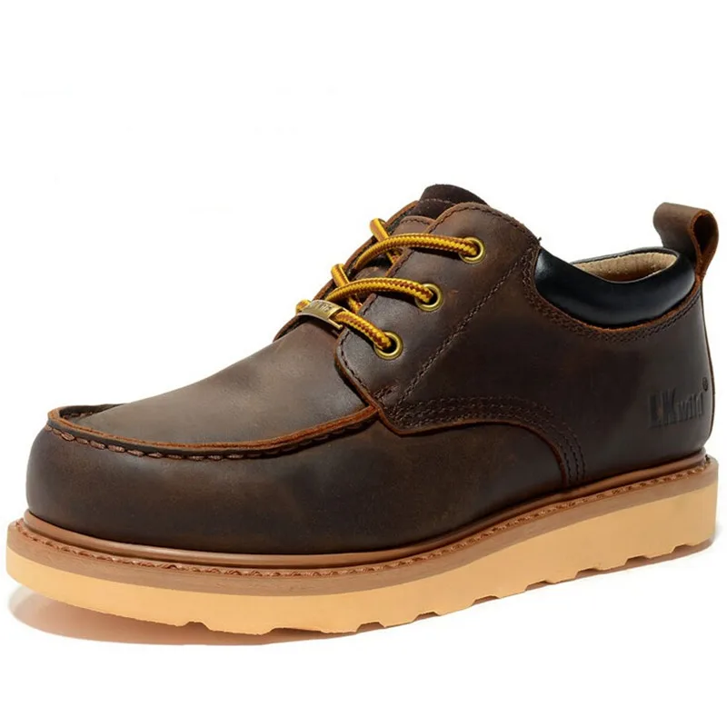 

New Men Genuine Leather Outdoor Boots Mountain Oxford Winter Ankle Boots