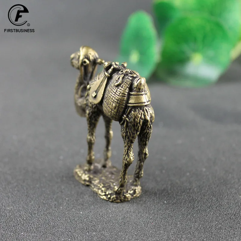 Ручной работы шелковый путь Чистая латунь ретро животное Статуэтка медный