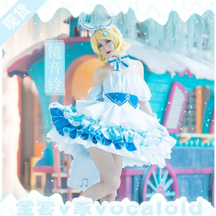 Костюм для Хэллоуина женщин VOCALOID кагамине Рин Лен Снежный Хацунэ Мику 10-летие