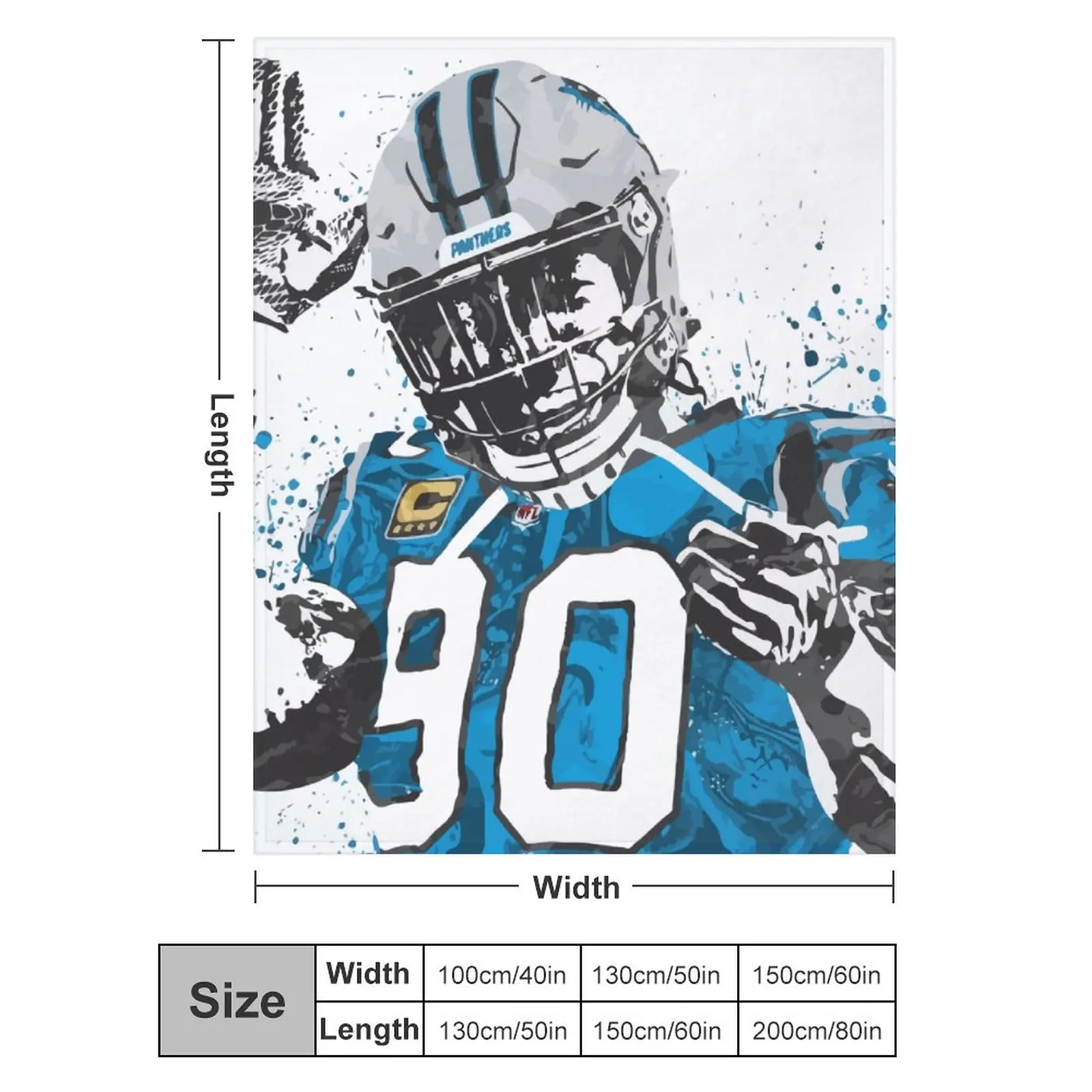 

Blanket 90 Julius Peppers Ultra Soft Micro Fleece Cozy Lightweight Microfiber Flannel All Season Living Room Bedroom Vertical
