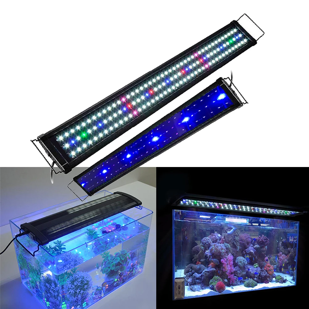 

LED Aquarium Light Fish Tank Bracket Light Multi-Color Full Spectrum 30-40cm Coral Aquatic Plant Marine Grow Lighting Lamp Decor