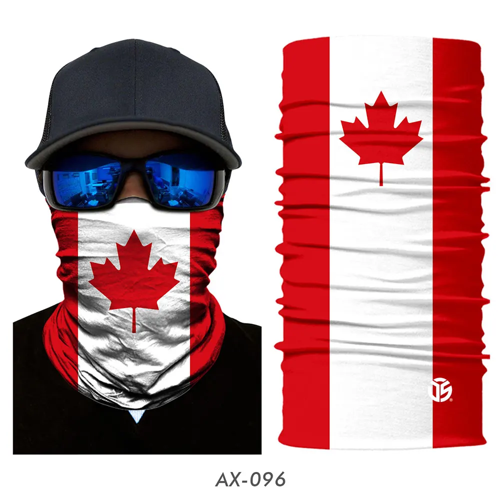 Canada 3D волшебный шарф, США, Национальный Флаг Испании, Россия, гетры для шеи, летняя трубчатая маска для лица, повязка на голову, бандана, шарфы для мужчин и женщин - Цвет: Canada