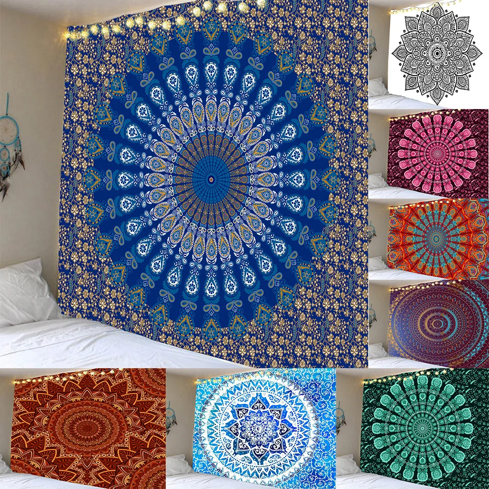

boho Tapestry Mandala 3d Printed Household Tapestry Wall Mounted abstract Beach Towel Beach Sitting Blanket home decoration wall