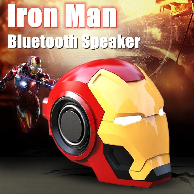 Портативный железный человек динамик мобильный телефон беспроводные динамики с