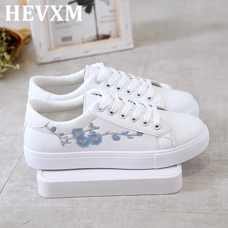 HEVXM летние женские кроссовки модная дышащая Вулканизированная обувь из