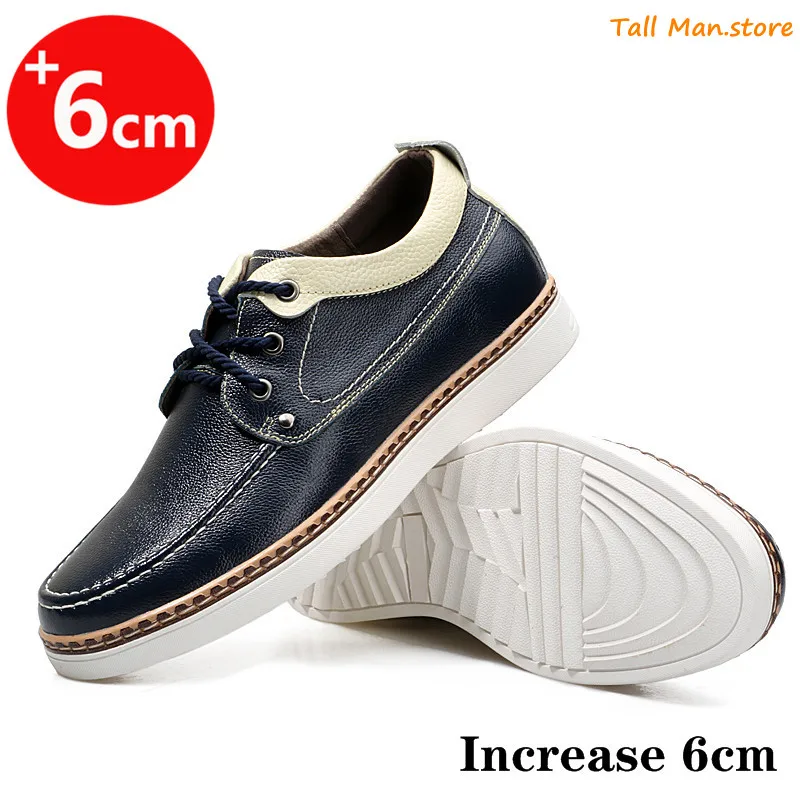 Мужские кожаные кроссовки на высоком каблуке увеличивающие рост| |