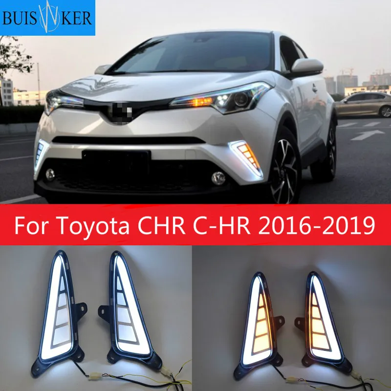 2 шт. для Toyota CHR C-HR 2016 2017 2018 2019 светодиодный дневного указатели поворота светильник
