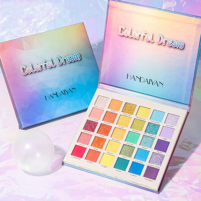 

30 Colors Glitter Matte Shades Nude Eye Shadow Pallete Shimmer Matellic Neon Makeup Palette Pigment Eyeshadow Powder
