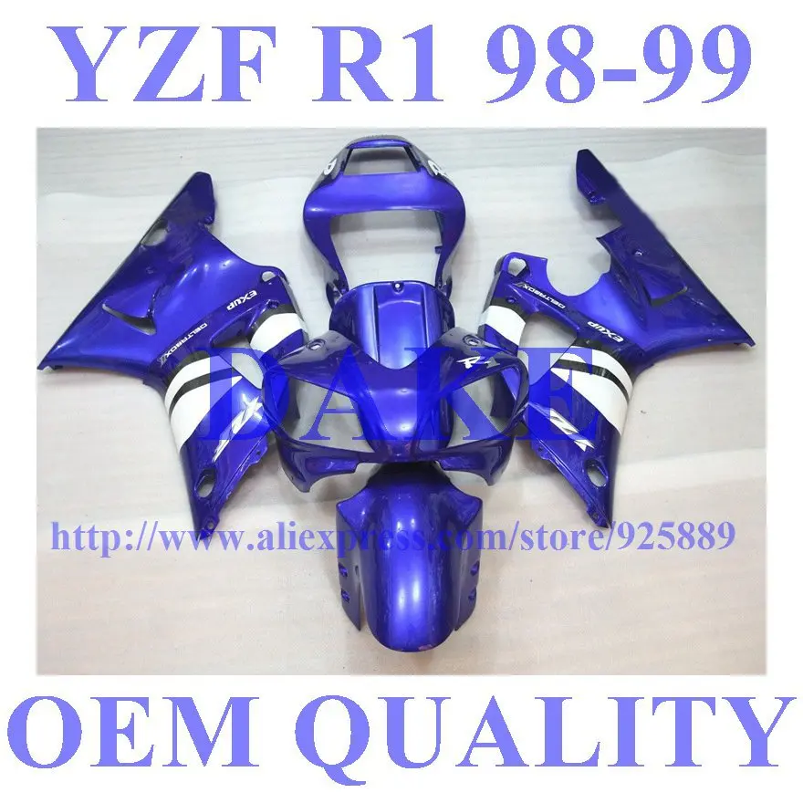 

Injection Blue White Fairings For YAMAHA YZF R1 YZF-R1 98 99 YZF1000 R1 YZF R1 1998 1999 ABS Fairing Bodywork #19sewe