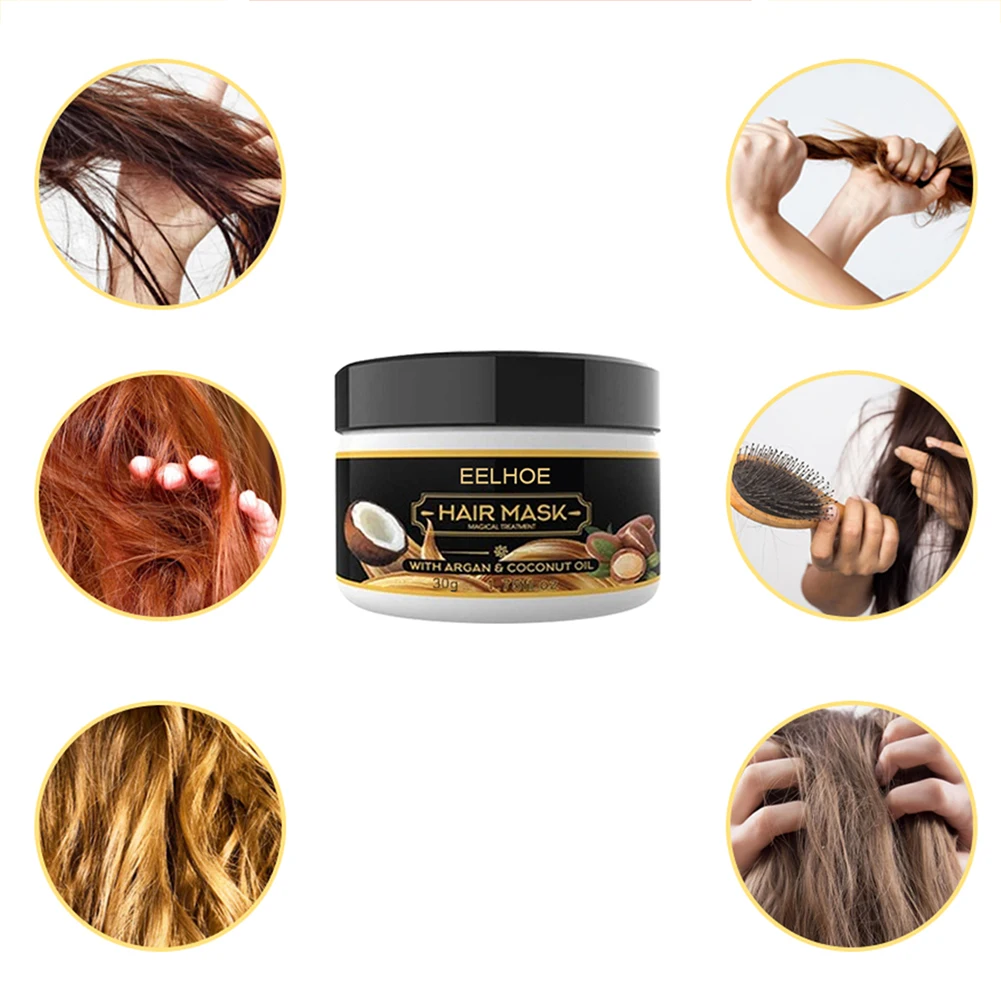 Волшебная кератиновая маска для волос 30 г кокосовое масло восстанавливает