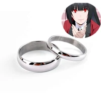 anime kakegurui jabami yumeko ring compulsive gambler cosplay metal man woman ring accessories